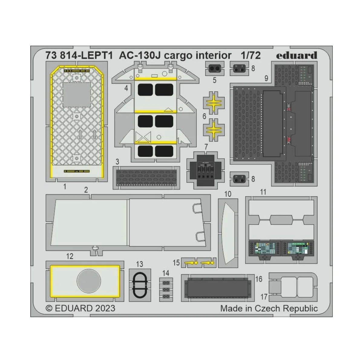 AC-130J cargo interior 1/72 ZVEZDA, 1/72 - Eduard Accessories 73814