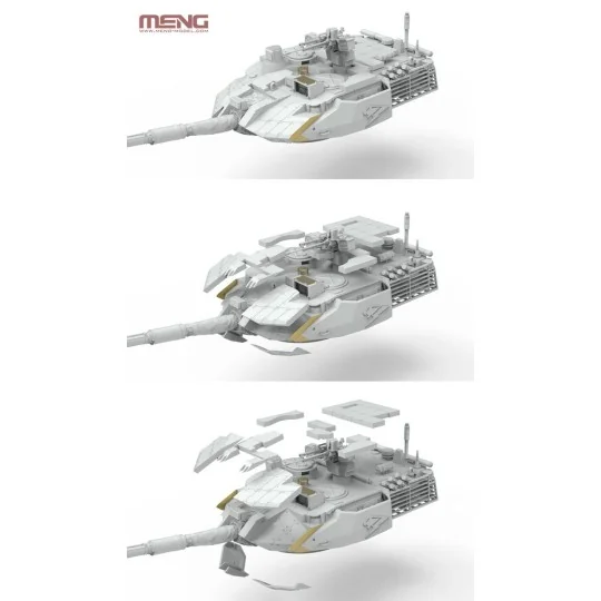 PLA ZTQ15 Light Tank w/Add-On Armor, 1/35 - MENG-Model TS-050