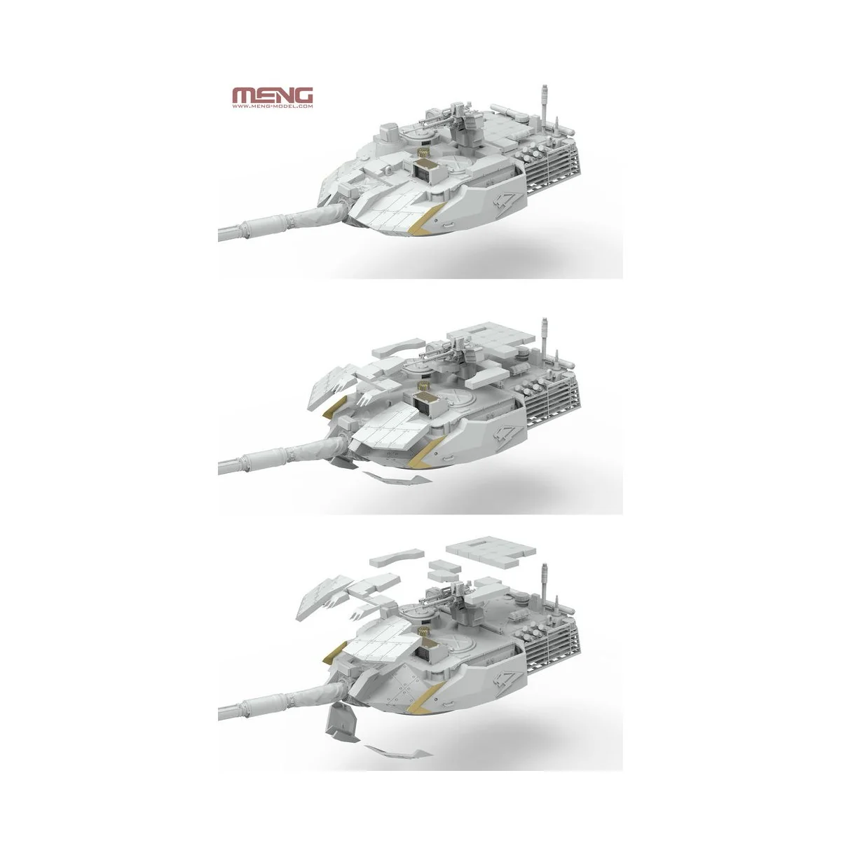 PLA ZTQ15 Light Tank w/Add-On Armor, 1/35 - MENG-Model TS-050