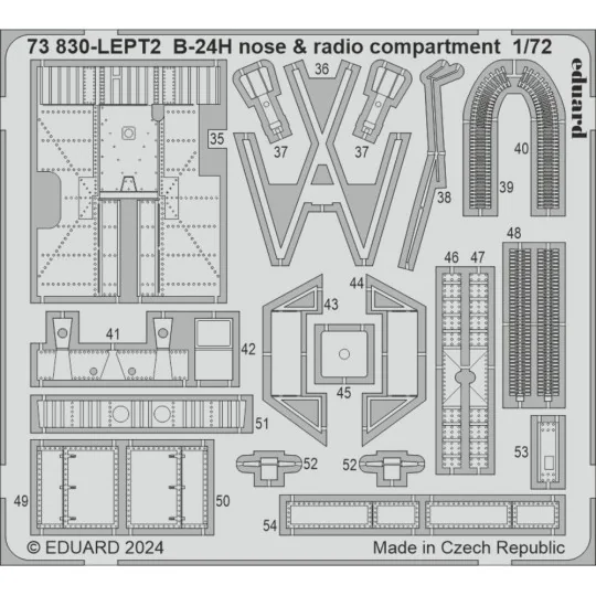 B-24H nose & radio compartment, 1/72 - Eduard Accessories 73830