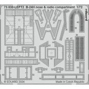 B-24H nose & radio compartment, 1/72 - Eduard Accessories 73830