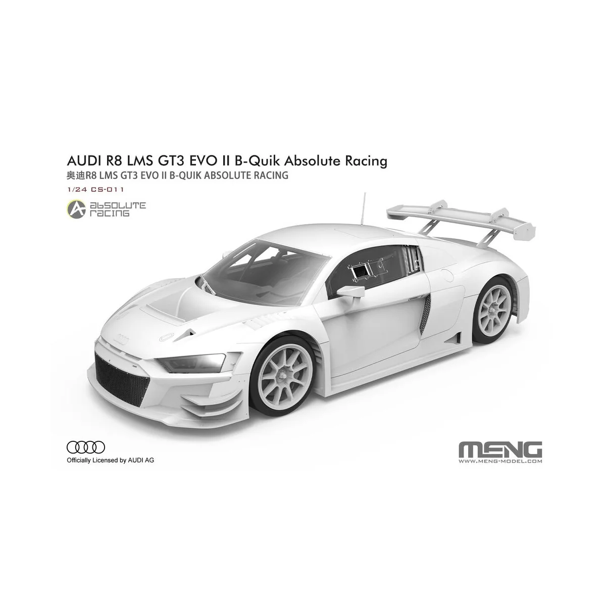 AUDI R8 LMS GT3 EVO II B-Quik Absolute Racing, 1/24 - MENG-Model CS...