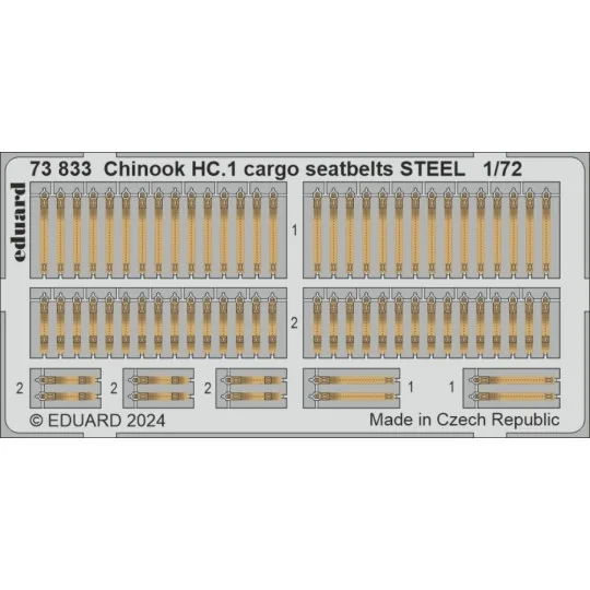Chinook HC.1 cargo seatbelts STEEL AIRFIX, 1/72 - Eduard Accessorie...