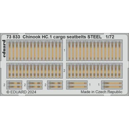 Chinook HC.1 cargo seatbelts STEEL AIRFIX, 1/72 - Eduard Accessorie...