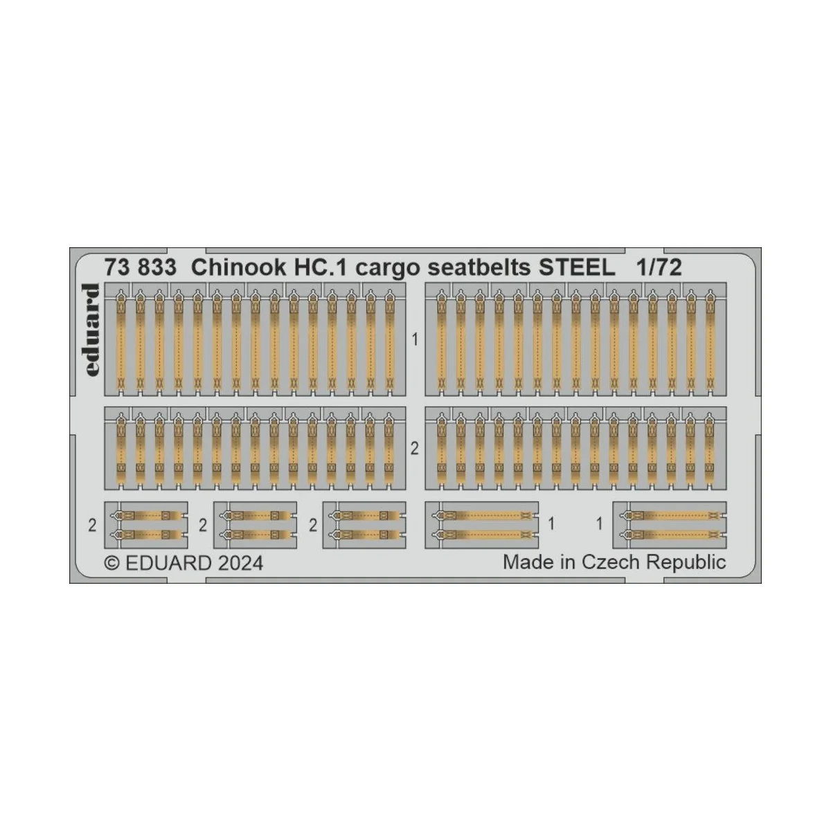 Chinook HC.1 cargo seatbelts STEEL AIRFIX - Eduard Accessories 73833