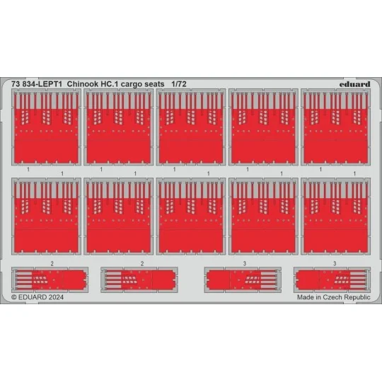Chinook HC.1 cargo seats AIRFIX, 1/72 - Eduard Accessories 73834