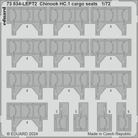 Chinook HC.1 cargo seats AIRFIX, 1/72 - Eduard Accessories 73834