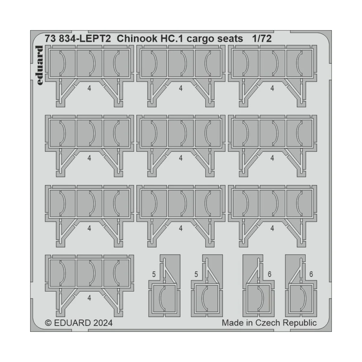Chinook HC.1 cargo seats AIRFIX, 1/72 - Eduard Accessories 73834