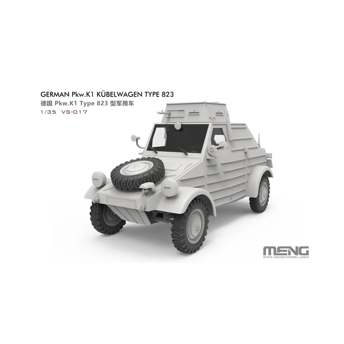 German Pkw.K1 Kübelwagen Type 823, 1/35 - MENG-Model VS-017