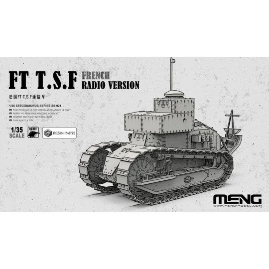 French FT T.S.F Radio Version (incl. resin parts), 1/35 - MENG-Mode...