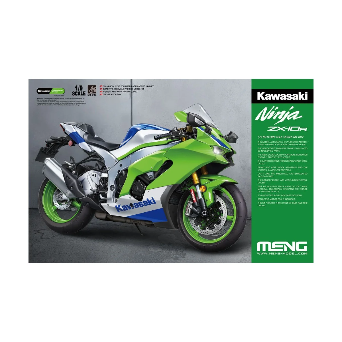Kawasaki Ninja ZX-10R, 1/9 - MENG-Model MT-007