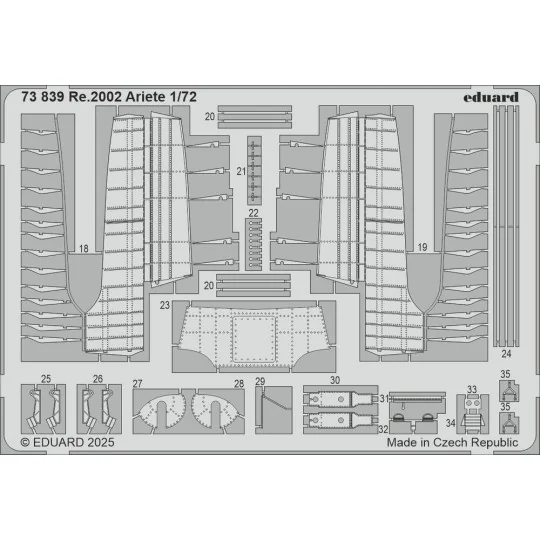 Re.2002 Ariete  ITALERI - Eduard Accessories 73839