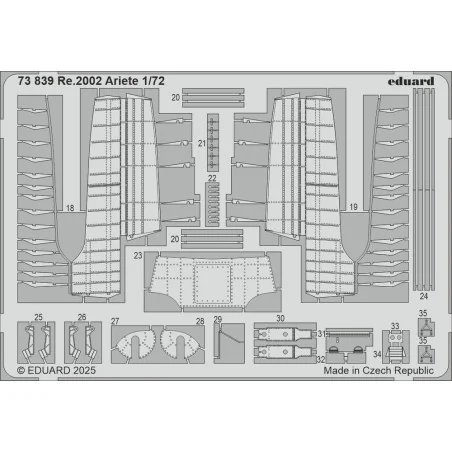 Re.2002 Ariete ITALERI, 1/72 - Eduard Accessories 73839