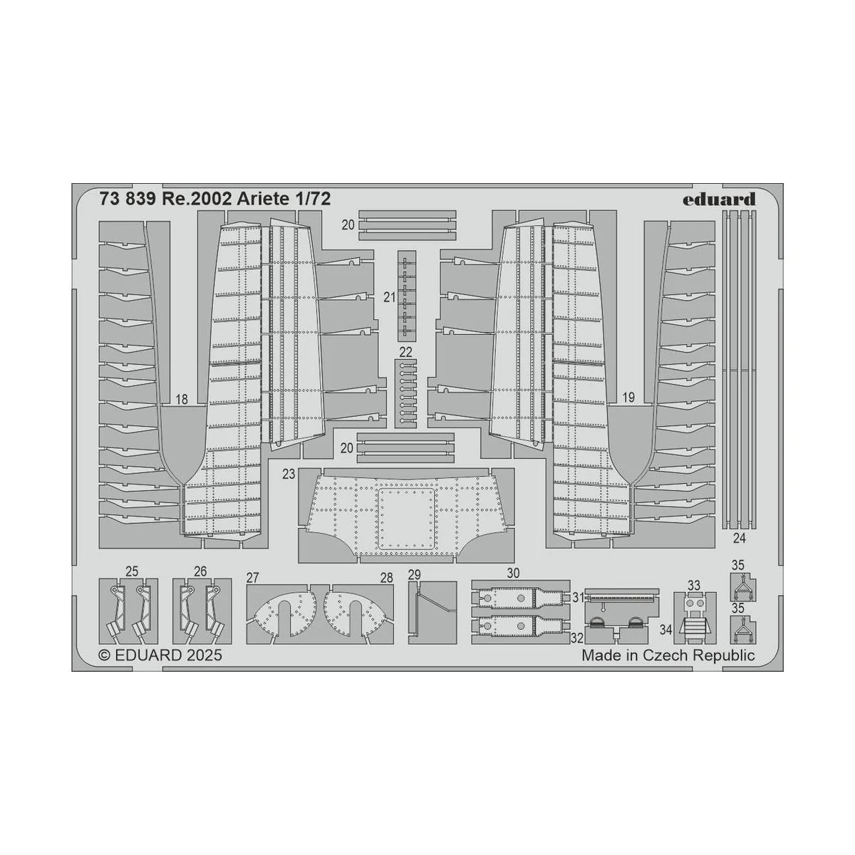 Re.2002 Ariete  ITALERI - Eduard Accessories 73839