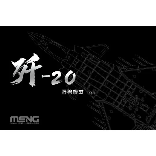 Chinese J-20 Stealth Fighter Beast Mode, 1/48 - MENG-Model LS-002s