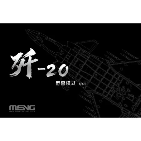 Chinese J-20 Stealth Fighter Beast Mode, 1/48 - MENG-Model LS-002s