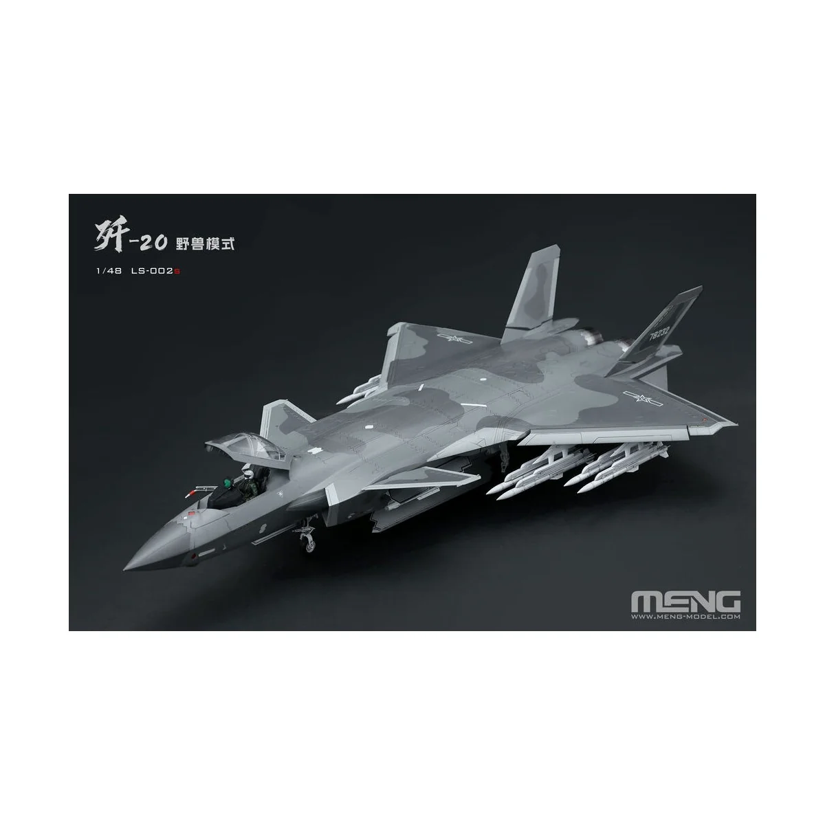 Chinese J-20 Stealth Fighter Beast Mode, 1/48 - MENG-Model LS-002s