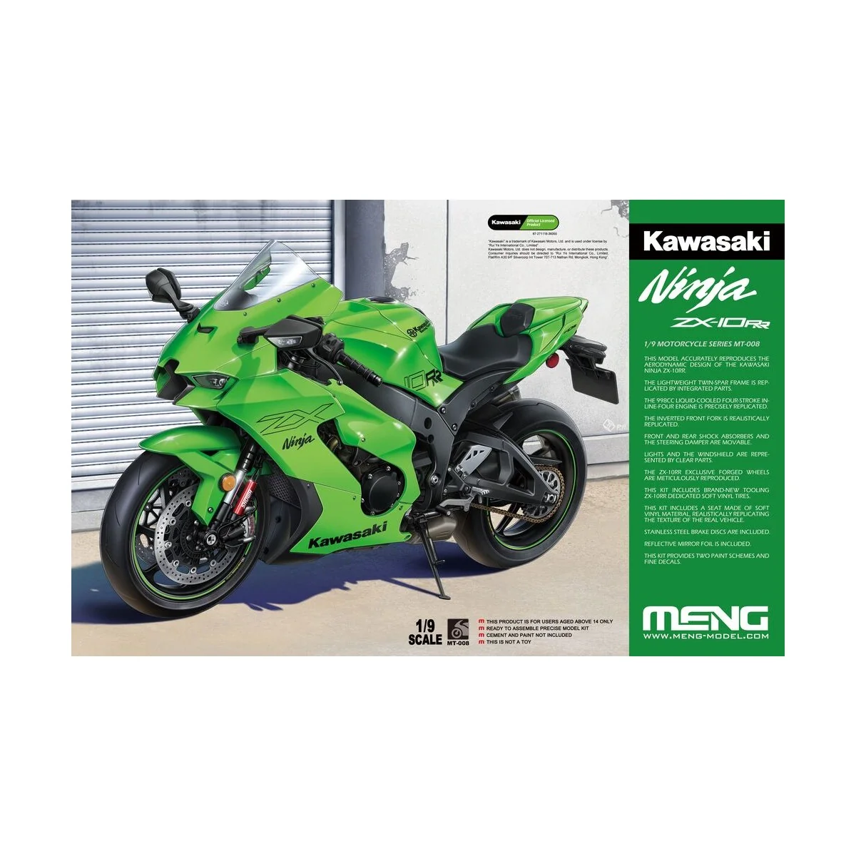 Kawasaki Ninja ZX-10RR, 1/9 - MENG-Model MT-008