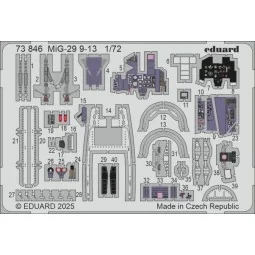 MiG-29 9-13 GREAT WALL HOBBY, 1/72 - Eduard Accessories 73846