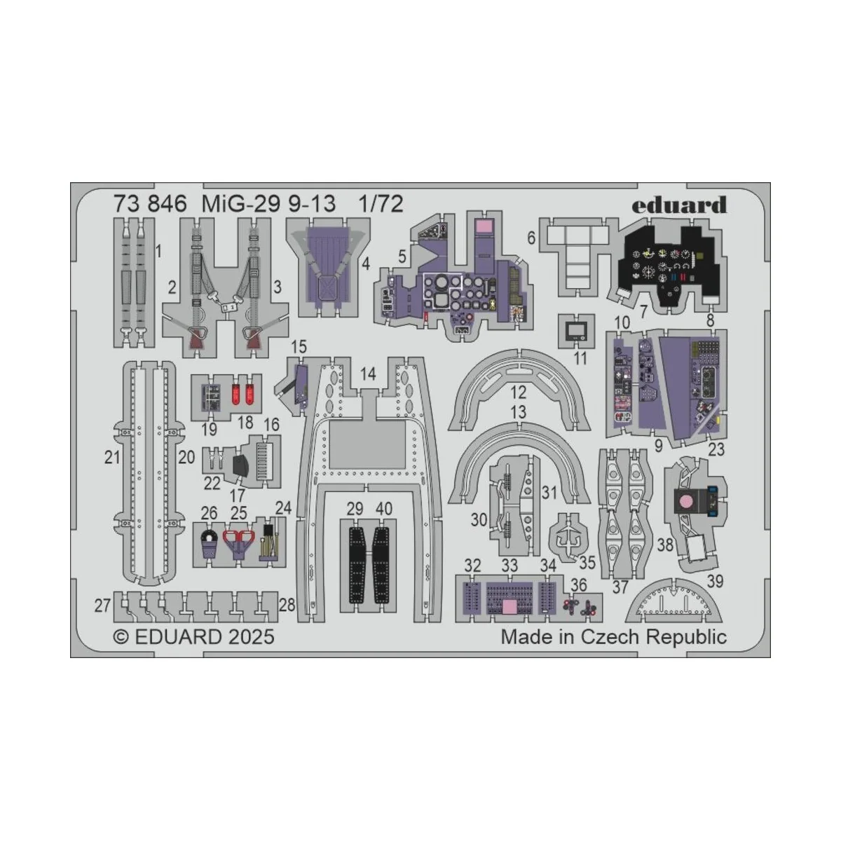 MiG-29 9-13 GREAT WALL HOBBY - Eduard Accessories 73846