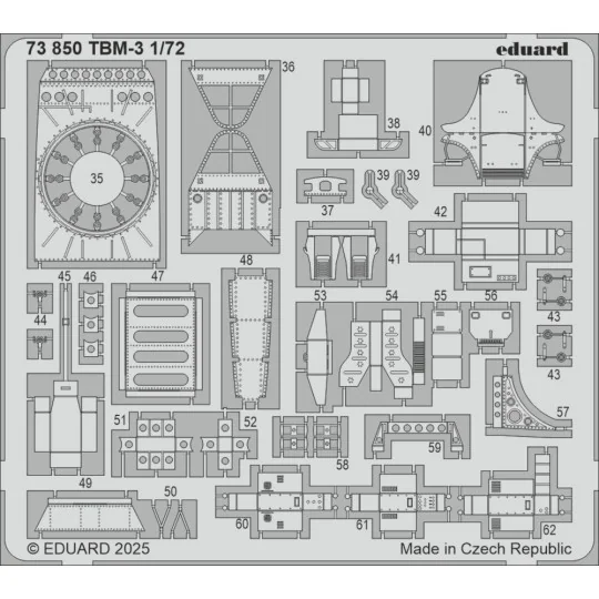 TBM-3 HOBBY BOSS, 1/72 - Eduard Accessories 73850
