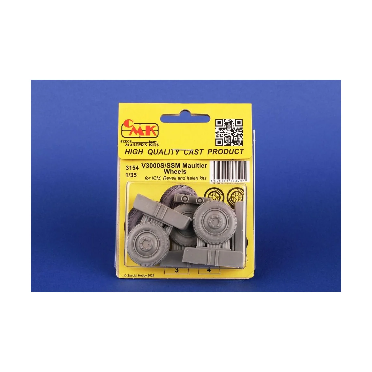 V3000S/SSM Maultier Wheels / for ICM kits, 1/35 - CMK 129-3154