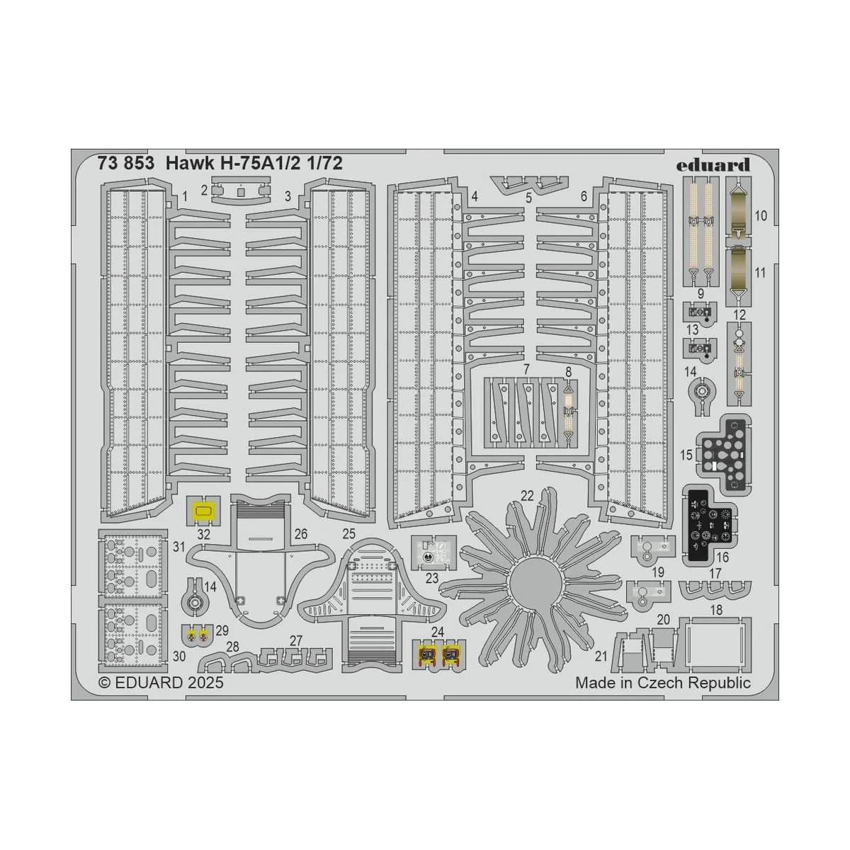 Hawk H-75A1/2 ARMA HOBBY, 1/72 - Eduard Accessories 73853