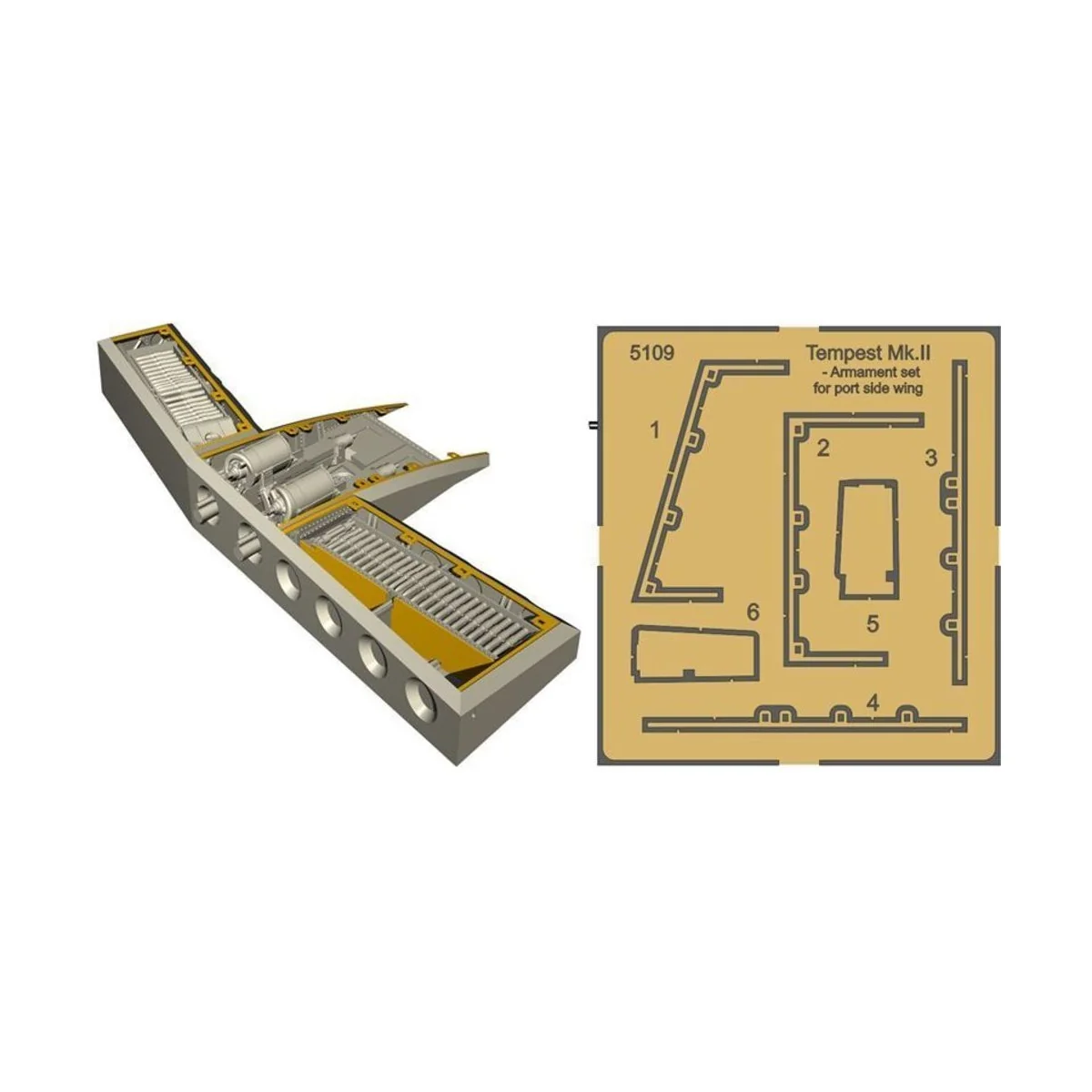 Tempest-Armament set f.starboard side wi, 1/32 - CMK 129-5109