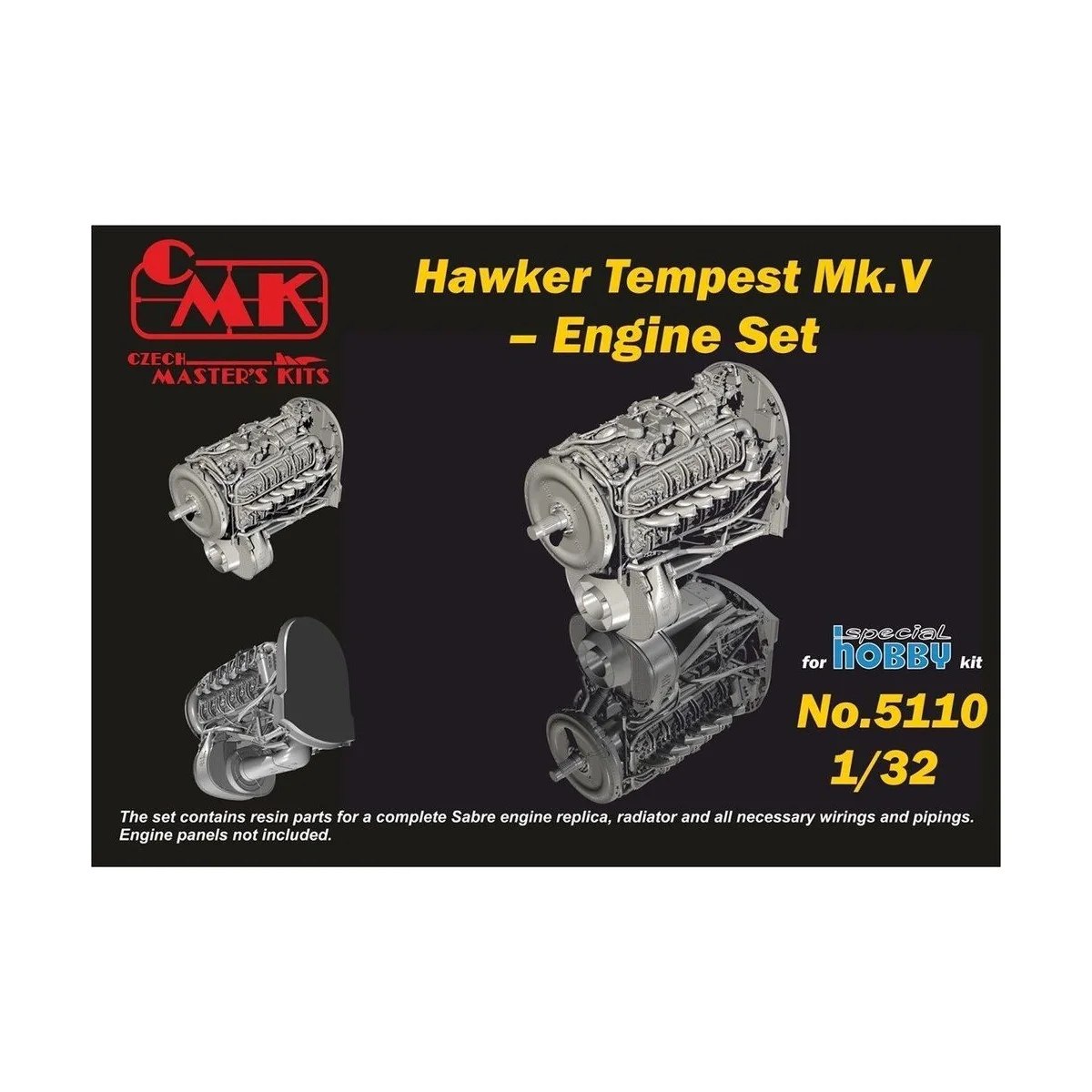 Tempest-Engine Set for Special Hobby kit, 1/32 - CMK 129-5110