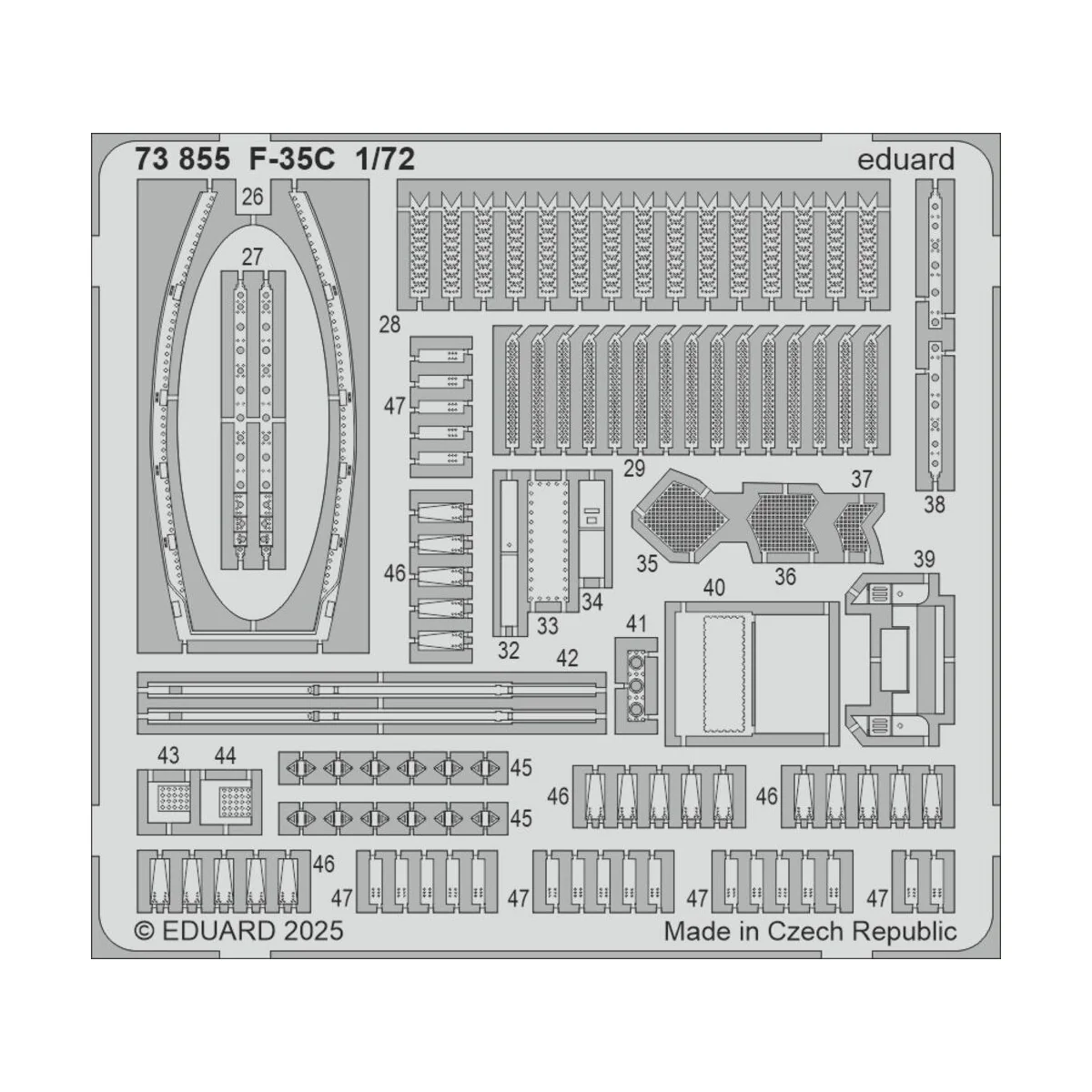 F-35C 1/72 for Tamiya, 1/72 - Eduard Accessories 73855 F-35C 1/72 for Tamiya, 1/72 - Eduard Accessories 73855