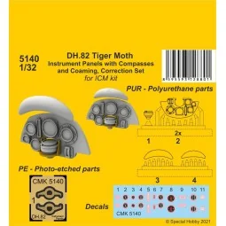 DH.82 Tiger Moth Instrument P. with Compasses and Coaming, Correcti...
