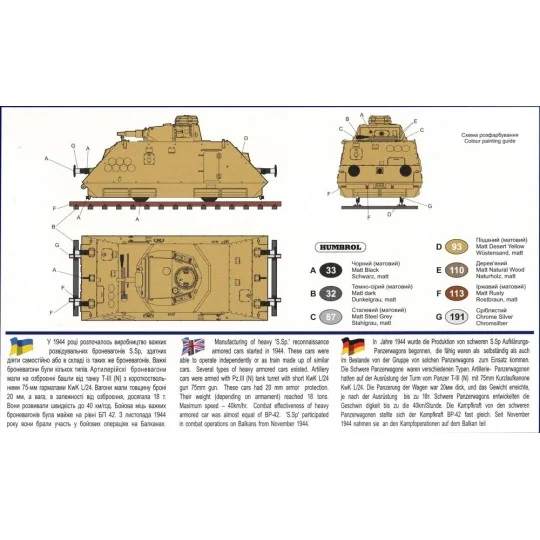 Heavy artillery armored car S.Sp, 1/72 - Unimodels UM255