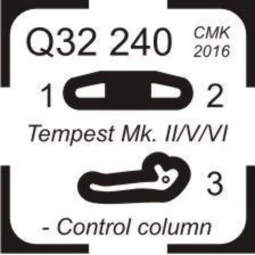 Tempest Mk.II/V/VI-Control column, 1/32 - CMK 129-Q32240 2