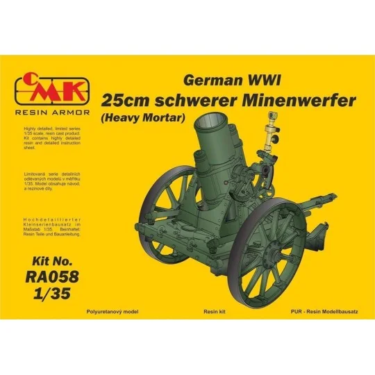 German WWI 25cm schwerer Minenwerfer/ Heavy Mortar-All Resin kit, 1...
