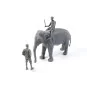 WWII RAF Mechanic in India+Elephant with Mahout (2 Fig. + Elephant)...