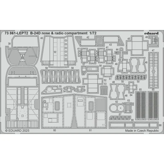 B-24D nose & radio compartment for Airfix - Eduard Accessories 73861