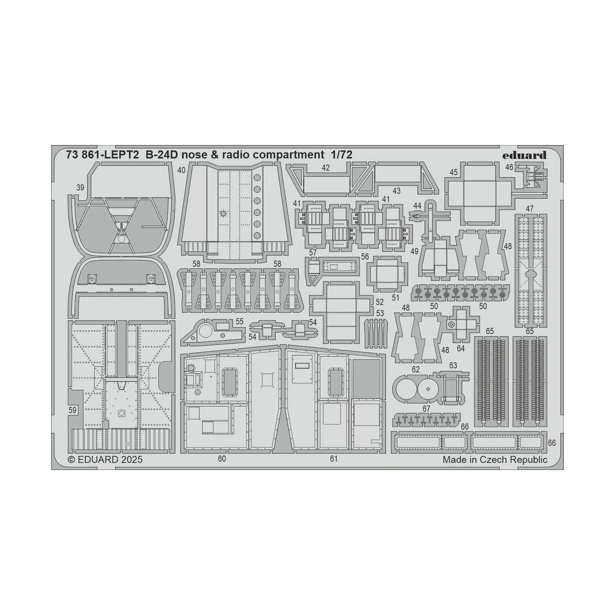 B-24D nose & radio compartment for Airfix, 1/72 - Eduard Accessorie...