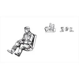 Bf 109G German Pilot, seated (for Eduard kits), 1/48 - CMK 129-F48368 2