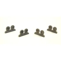 Biber Trailer Wheels f.Secial Armour kit, 1/72 - CMK 129-B72102