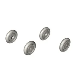 Bf 109G-6 Wheel set (smooth and ribbed tyres), 1/72 - CMK 129-Q72351