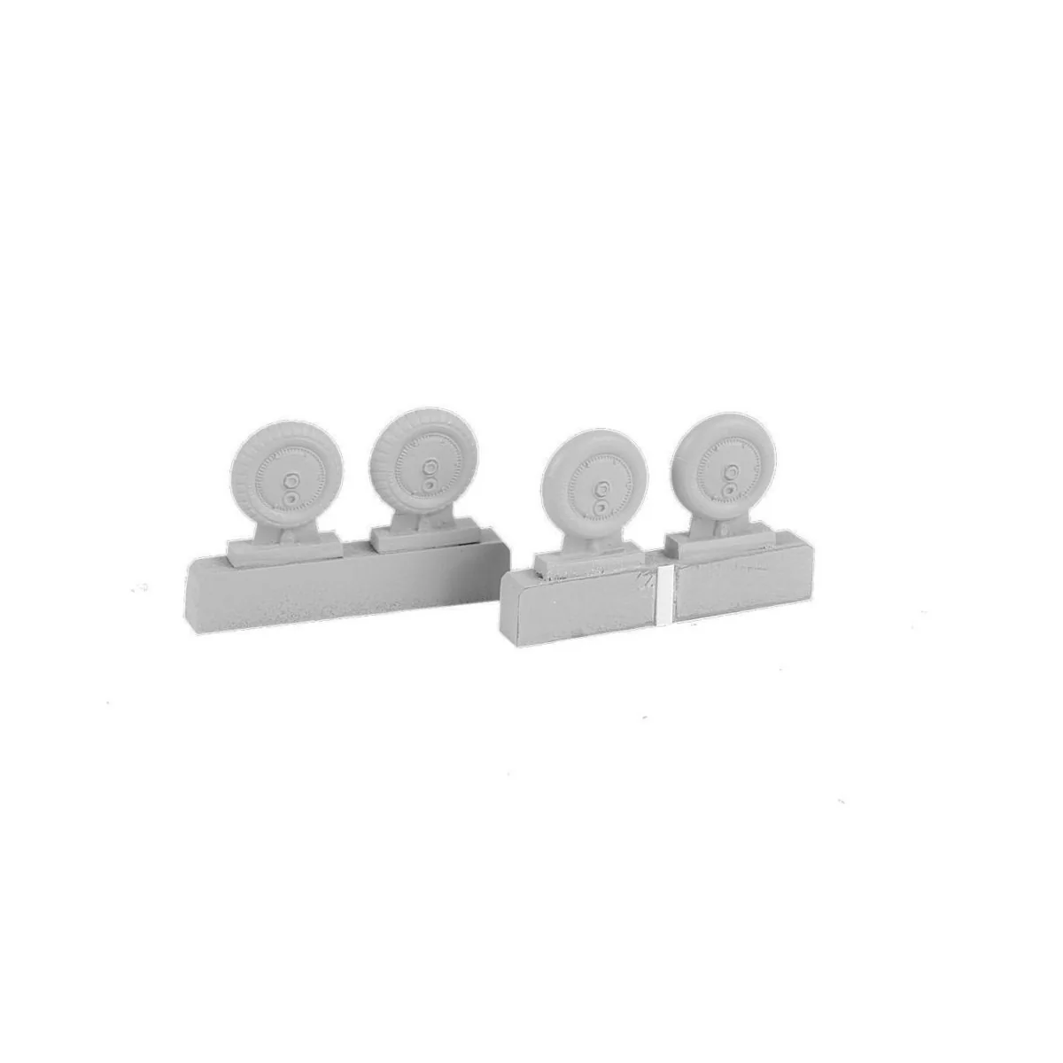 Bf 109G-6 Wheel set (smooth and ribbed tyres), 1/72 - CMK 129-Q72351