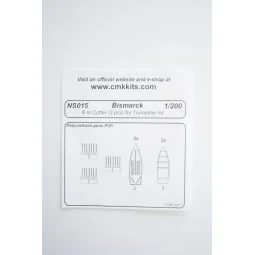 Bismarck 6 m Cutter 2pcs. f.TRU, 1/200 - CMK 129-NS015 2