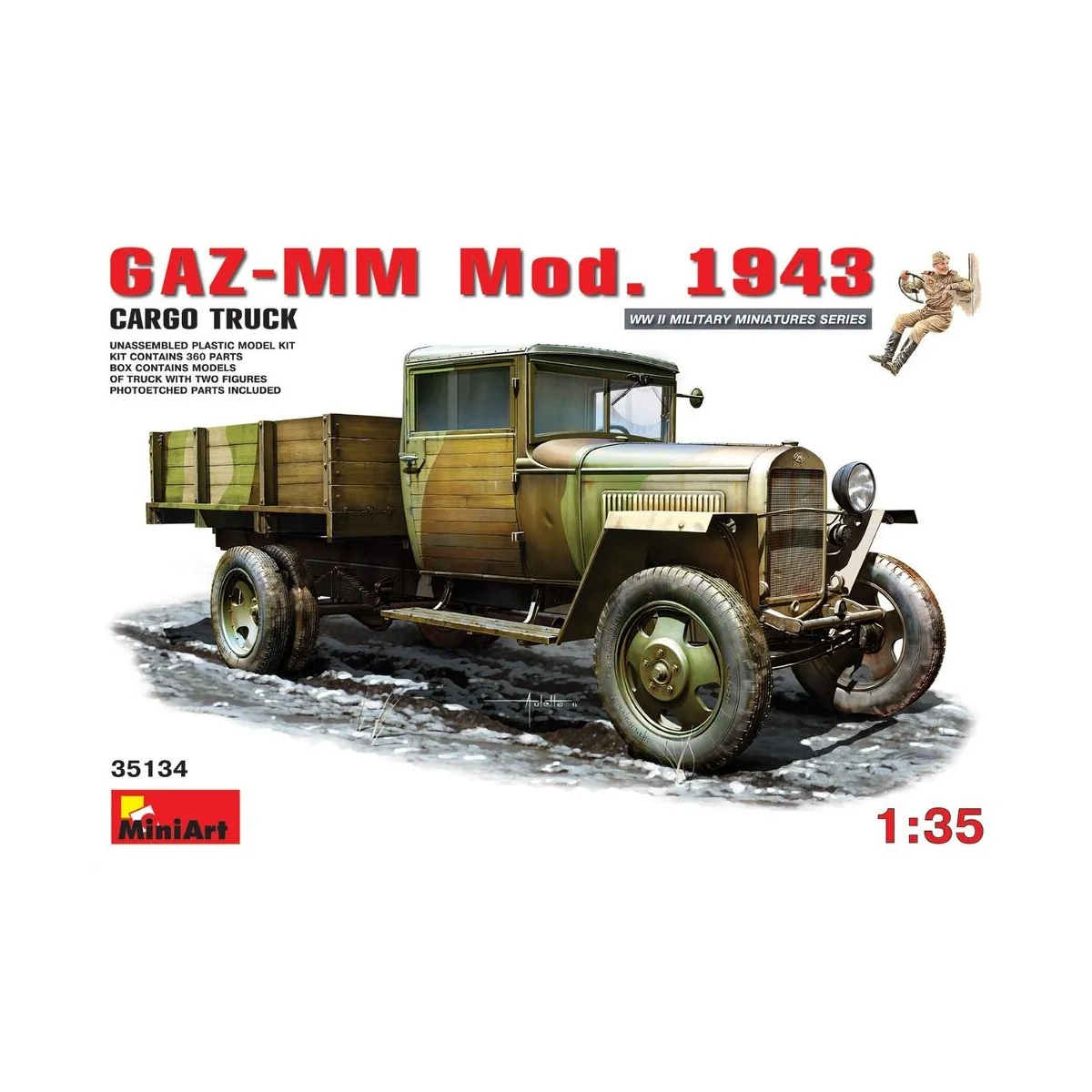 GAZ-MM. Mod. 1943. Cargo Truck, 1/35 - MiniArt 35134