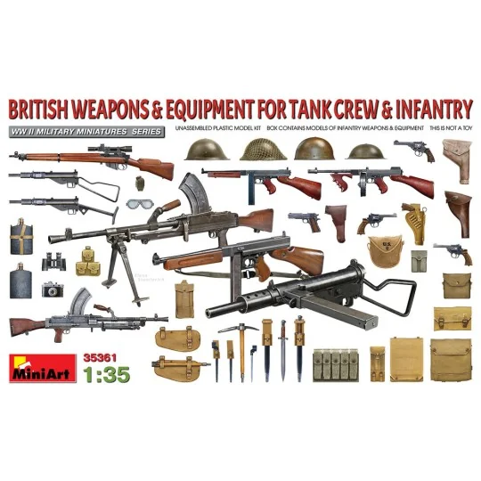 British Weapons & Equipment For Tank Crew & Infantry, 1/35 - MiniAr...