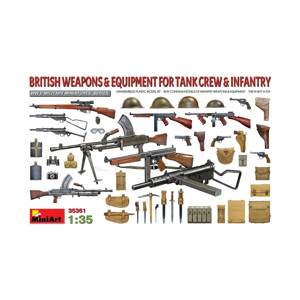 British Weapons & Equipment For Tank Crew & Infantry, 1/35 - MiniAr...