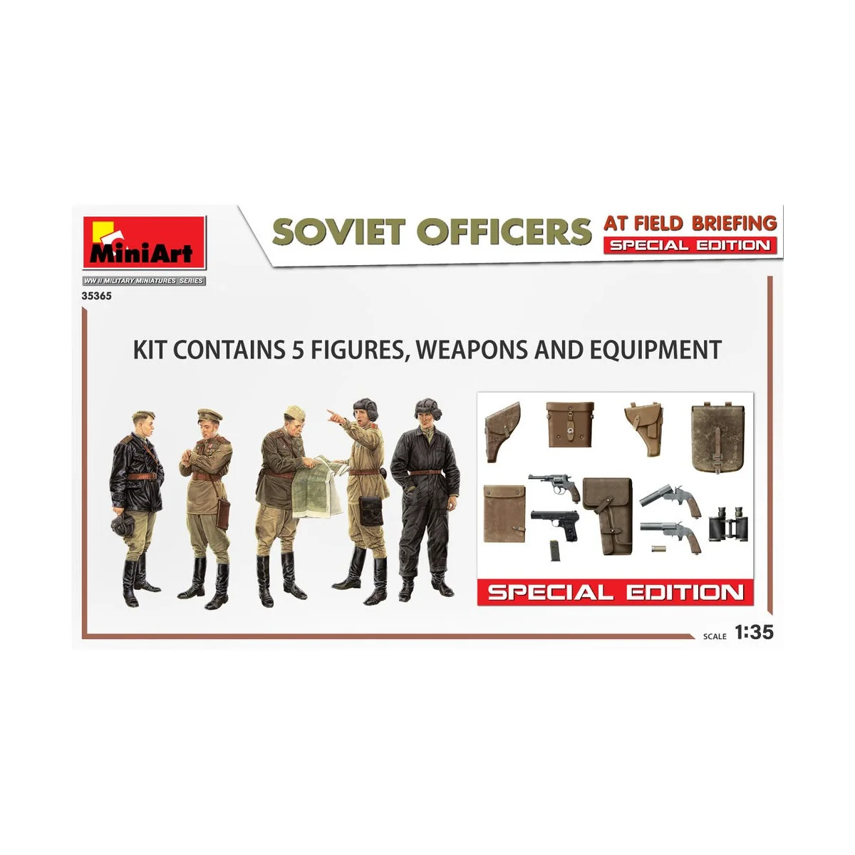 SOVIET OFFICERS AT FIELD BRIEFING. SPECIAL EDITION, 1/35 - MiniArt ...