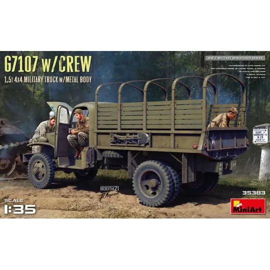 G7107 w/CREW 1, 5t 4X4 CARGO TRUCK w/METAL BODY, 1/35 - MiniArt 35383