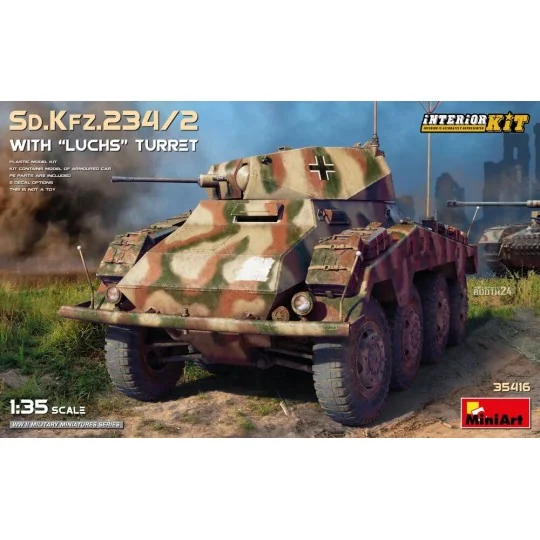 Sd.Kfz.234/2 with “Luchs” Turret. Interior Kit, 1/35 - MiniArt 35416