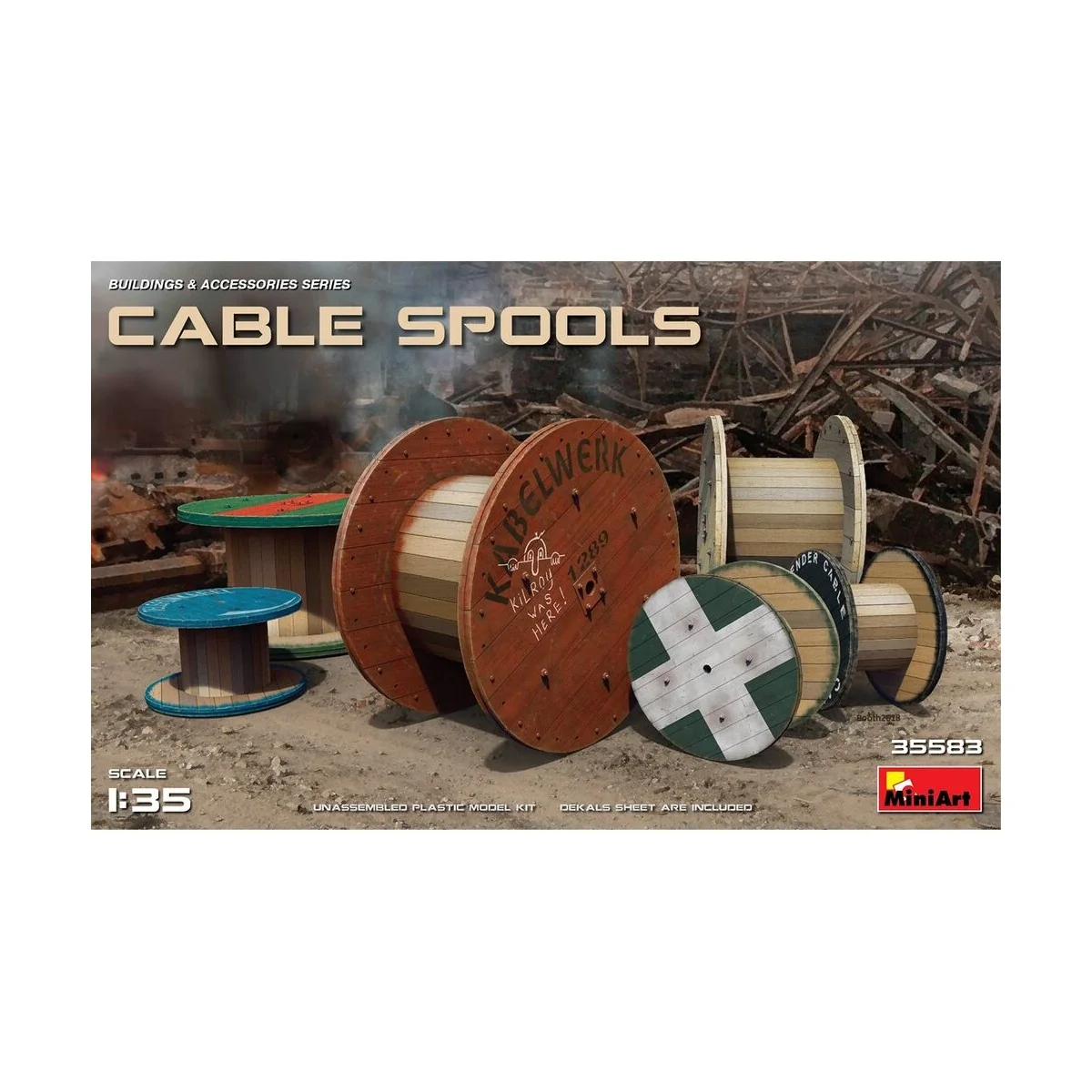 Cable Spools, 1/35 - MiniArt 35583