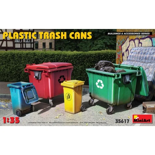 Plastic Trash Cans, 1/35 - MiniArt 35617